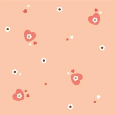 Imagem de Papel de Parede Adesivo Coração Flores 271643837 0,58x2,50M - Adesivo 