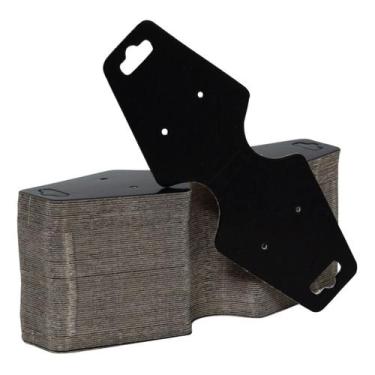 Imagem de 500 Cartelas Tags De Biju Brincos E Pulseiras Expositor - Sonar, Preto