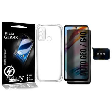 Imagem de Capa Anti Impacto + Pel Privac.3d + Pel Da Câm. P/ Moto G60 Xt2135-1 6