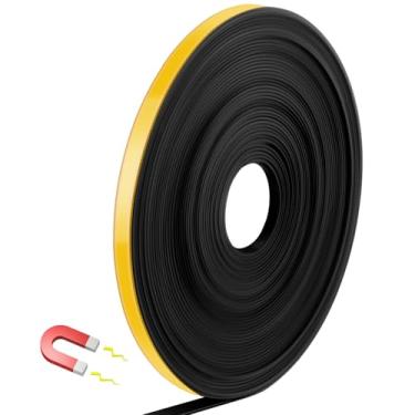 Imagem de AmazingSpark Tiras finas de rolo de fita magnética, 0,39 polegadas x 33 pés, divisores de quadro magnético, quadro branco, linha de marcação de fita decorativa gráfica para sala de aula, acessórios de