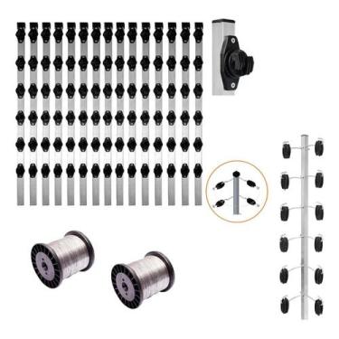 Imagem de Kit Acessórios Cerca Elétrica Haste Industrial 06 Isoladores - Geral