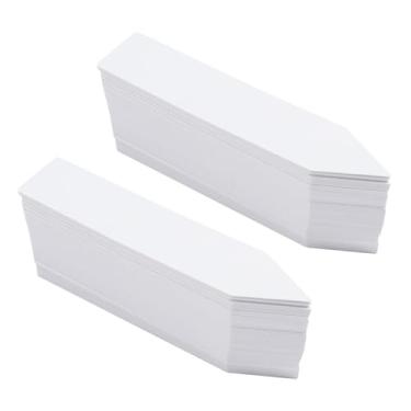 Imagem de Quluxe 200 etiquetas de plástico para plantas de viveiro de 10 cm, etiquetas de nome para estacas, varas brancas de plantio para jardim ao ar livre