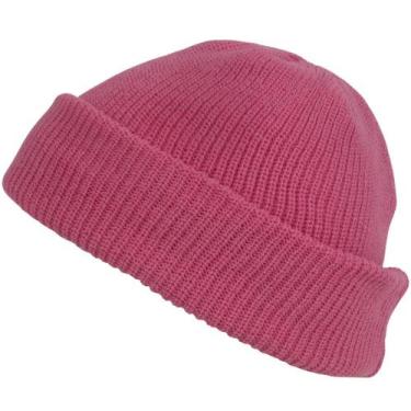 Imagem de Gorro Touca Lenhador Marinheiro Canelada Adulto Unissex Rosa Chiclete 