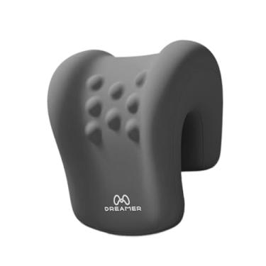 Imagem de ＫＬＫＣＭＳ Apoio de Cabeça para Cadeira de Escritório, Almofada para Descanso para Adultos, Capa Removível, Almofada de Pescoço em Espuma Viscoelástica, Cinza escuro