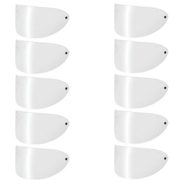 Imagem de Kit 10 Viseiras Capacete Sport Moto Pro Tork, Cristal