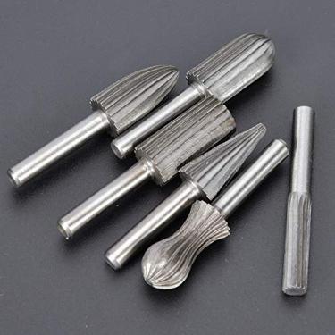 Imagem de FTVOGUE Bits de Arquivo de Perfuração Rotativos, Rolando Arquivos Rotativos de Aço para Trabalho de Madeira DIY, Ferramentas de Unhas de acrílico. 6pcs Giram o Bit de para Escultura e Polimento,