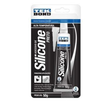 Imagem de Silicone Alta Temperatura Preto 50g - Adesivo Selante Resistente a Óle