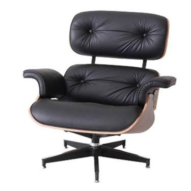 Imagem de Poltrona Charles Eames Freijó Estofada Preto Pés Alumínio - 69158 - Su