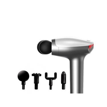 Imagem de Massageador Elétrico Muscular Profundo Portátil Pistola de Massagem Corporal com 2 Cabeças, Multivelocidade, Recarregável Alívio de Dores, Relaxamento, Liberação Miofascial, Antiestresse