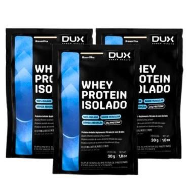 Imagem de 3x Sache Whey Protein Isolado Dux Baunilha 30g, Baunilha