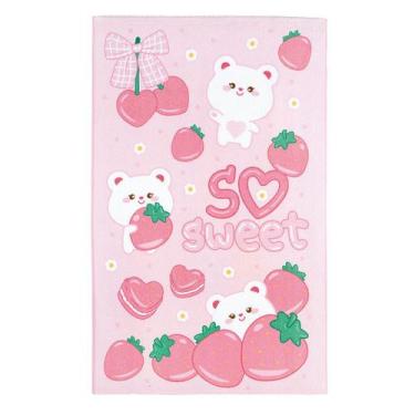 Imagem de Toalha de Banho Infantil Döhler Morangos 70x115cm