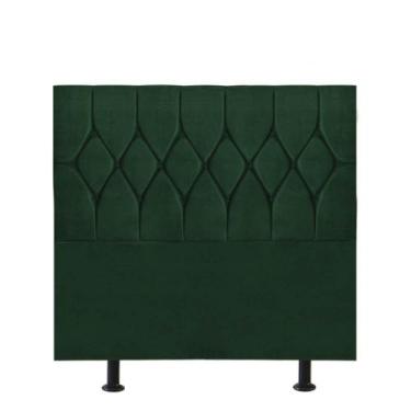 Imagem de Cabeceira Estofada Cama Box Solteiro 90cm Istambul Suede Verde- MABE M
