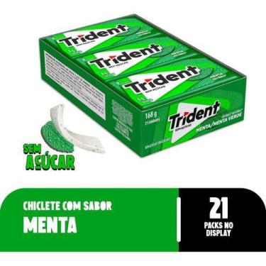 Imagem de Chiclete Trident Menta 8g com 21 unidades - Mondelez