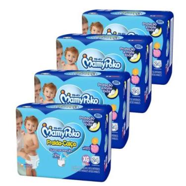 Imagem de kit 4 Pacotes de Fralda Calça Mamypoko Superproteção Xg 28 Unidades ca