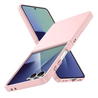 Imagem de CMYFUTNG Capa para Galaxy Z Flip 7 5G, leve, slim fit, proteção contra quedas, resistente à prova de choque, capa para Samsung Galaxy Z Flip 7 5G, fina, rígida, PC, proteção à prova de choque, rosa 4