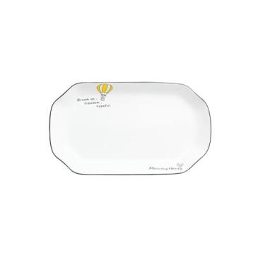 Imagem de Estilo nórdico, redondo, simples e requintado, resistente a altas temperaturas, tigela de arroz, prato de peixe, balão de ar quente