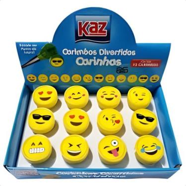 Imagem de Carimbo Infantil Divertidos 12 Unidades Diversão - Kaz, Carinhas