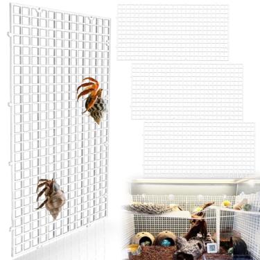 Imagem de Niuohoy 4 peças de grades de escalada de caranguejo eremita com ventosas, brinquedos de escalada de caranguejo eremita, acessórios de gaiola de animais pequenos para caranguejos eremitas, tartarugas