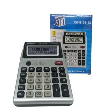 Imagem de Calculadora Eletronica 12 Digitos Visor Duplo Luz Detectora - Calcula 