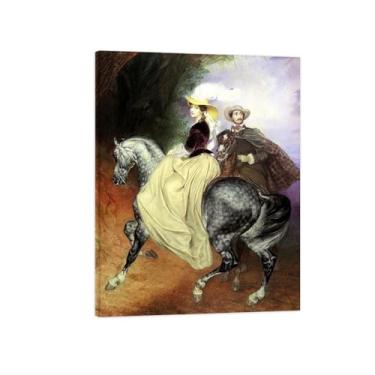 Imagem de Karl Bryullov Famosa pintura a óleo para parede quadros em tela embrulhada decoração de parede quarto pintura de arte de parede - reprodução em tela - retrato 3/60x80cm24x31inch emoldurado