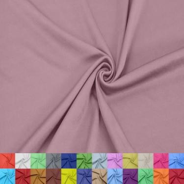 Imagem de Stylish FABRIC Forro interloque 100% poliéster de 152 cm de largura – tecido de malha leve elástico bidirecional por jarda para vestuário, maternidade, decorações de festa, cortinas, artesanato e DIY