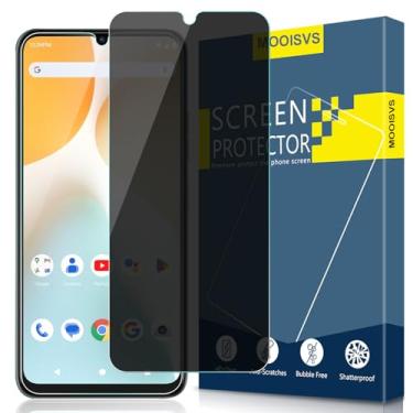 Imagem de MOOISVS [Pacote com 2 para Blu G64L 2025 Película de vidro temperado de privacidade, película de vidro temperado Ultra HD, antiespião, dureza 9H, antiarranhões, sem bolhas
