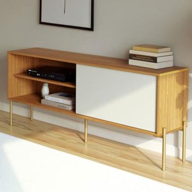 Imagem de Rack para TV Até 50 Polegadas 1 Porta 1 Prateleira R516 Freijó/Off White - Dalla Costa