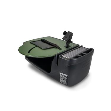 Imagem de AutoExec Mesa de carro AE-RMCD-PM-AG Roadmaster para sua estação de trabalho de veículos e escritório móvel, verde exército com suporte para telefone