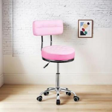 Imagem de Cadeira Mocho Estetica Base Cromada Tatto Clinica Dentista - Tronus