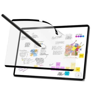 Imagem de MoKo Protetor de tela de papel magnético para Samsung Galaxy Tab S10 Plus/S9 FE Plus 5G/Tab S9 Plus/Tab S7 FE 5G/Tab S8 Plus 2022/Tab S7 Plus 31,5 cm, destacável e reutilizável, filme antirreflexo