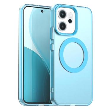 Imagem de Pzwoxukhov Capa compatível com Oppo Reno 14 Pro 5G, compatível com Magsafe, capa magnética à prova de choque, compatível com Oppo Reno 14 Pro 5G capa azul