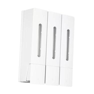 Imagem de AFXGUSD Distribuidor de Shampoo, Sabonete Líquido - Sabonete com Chuveiro de Parede, Shampoo E Dispensador de Elevação para Cozinha, Branco, Tamanho real