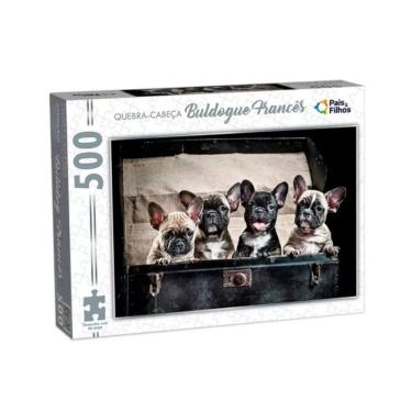 Imagem de Quebra cabeça Buldogue Francês 500 peças - Puzzle QC Pais e filhos