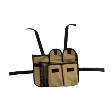 Imagem de Generic Bolsa organizadora lateral para apoio de braço de cadeira de praia, acessórios, bolsa de bolso lateral resistente à água, de armazenamento para, Cáqui