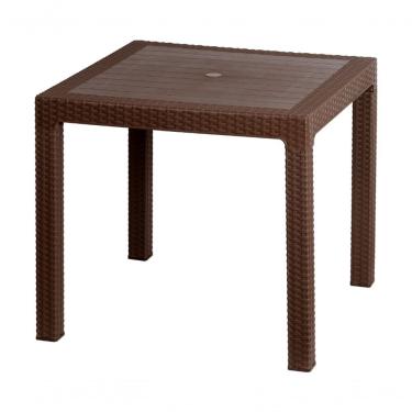 Imagem de Mesa Quadrada Rattan Montavel Café Plastico Plasnew