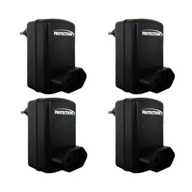 Imagem de Kit 4 Protetores De Tomada Contra Quedas De Energia 127V