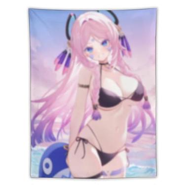 Imagem de LIEGBMEU Tapeçaria Sexy Hot Anime Girl 152.4 cmx203.2 cm Wall Quilt Art Whimsical Tapestry DecorationAF235