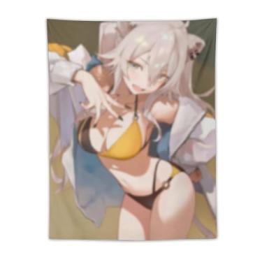 Imagem de LIEGBMEU Tapeçaria sexy sexy de anime menina 76.2 cm x 101.6 cm interior exterior parede colcha arte decoração de tapeçaria caprichosa, AF195