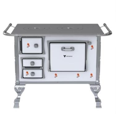 Imagem de Fogao a Lenha GII N 1 Branco Flor Sem Tampa SD