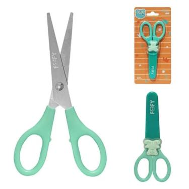 Imagem de TESOURA DIVERTIDA VERDE - 14CM - FF1701 - FOFY