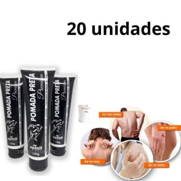 Imagem de kit 20 Pomada Preta Apinil 150g  Especial para Alívio de Dores Muscula