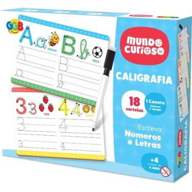 Imagem de Caderno De Caligrafia GGB Infantil Educativo Treino Escrita Aprendizad