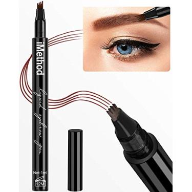 Imagem de Eyebrow Tattoo Pen - iMethod Microblading Eyebrow Pencil with a Micro-Fork Tip Applicator Creates Natural Looking Brows Effortlessly and Stays on All Day