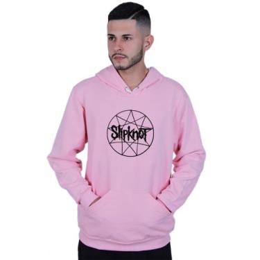 Imagem de Moletom Unissex Canguru Slipknot World Rock Banda - Lafre, Rosa claro,