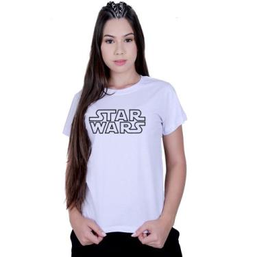 Imagem de Camiseta Baby Look Feminina Star Wars - Lafre, Branco, M