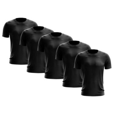 Imagem de Kit 5 Camisetas Masculina Manga Curta Dry Básica Lisa Proteção Solar U