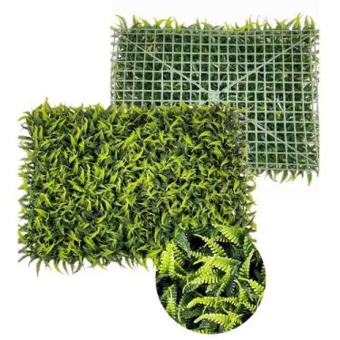Imagem de 10 Placa De Samambaia Cheia 40x60 Jardim Vertical Artificial - Tribosh