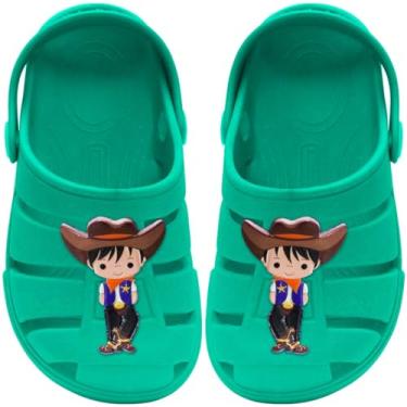 Imagem de Sandalia Babuche Masculino Nº 19 ao 28 Chinelo Moda Infantil Menino Cowboy 12.115 (Verde, BR, Criança de 4 a 8 anos, Numérico, 32)