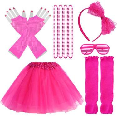 Imagem de Conjunto de acessórios para fantasias Miayon Kids 6 in 1, 1970, 1980, 