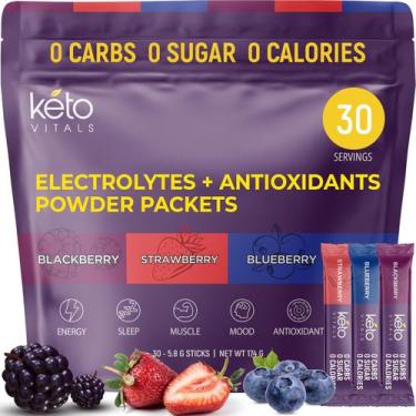 Imagem de Pacotes de eletrólitos em pó Keto Vitals Berry Assorted 30